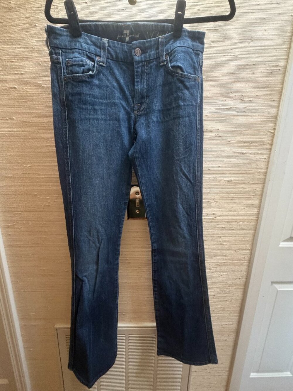7 For All Mankind A Pocket Bootcut Jeans Women's 27 Medium Wash Stretch Denim Vi